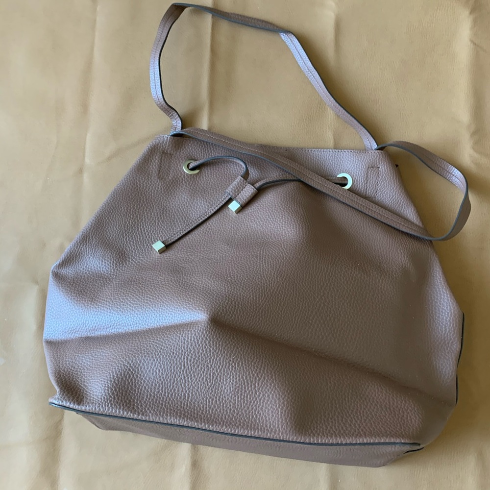 Merona Mauve Drawstring Tote Bag